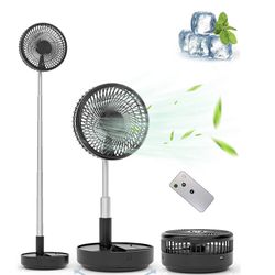 Primevolve Battery Operated Portable Standing Fan, Rechargeable USB
