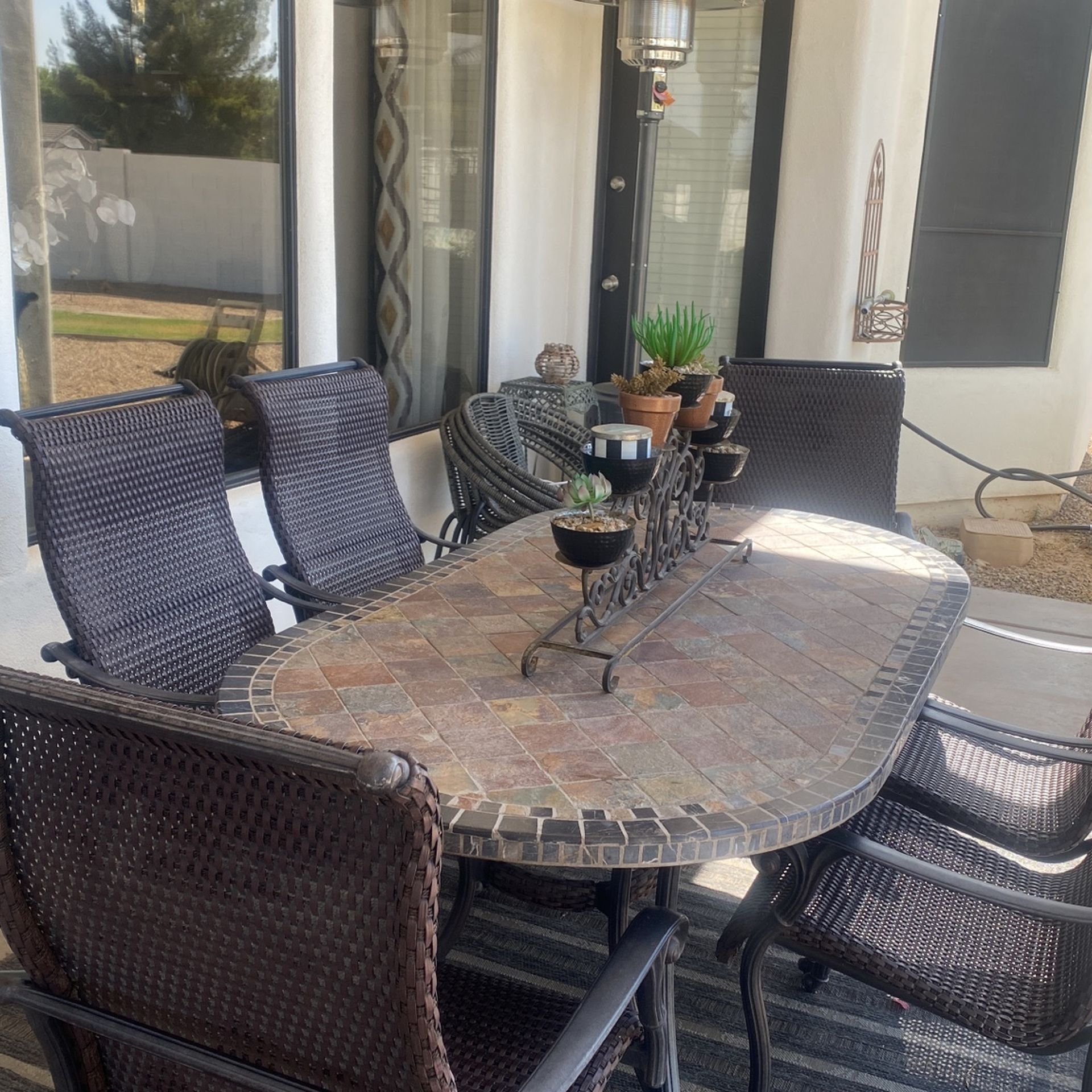 patio table and chairs