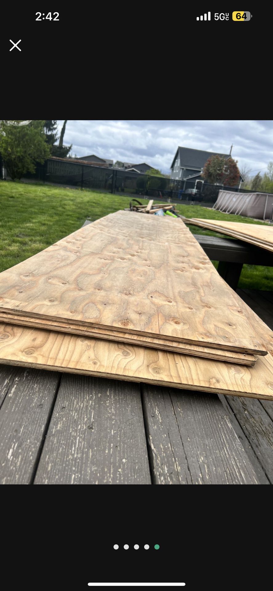 Used 1/2 Inch Plywood 