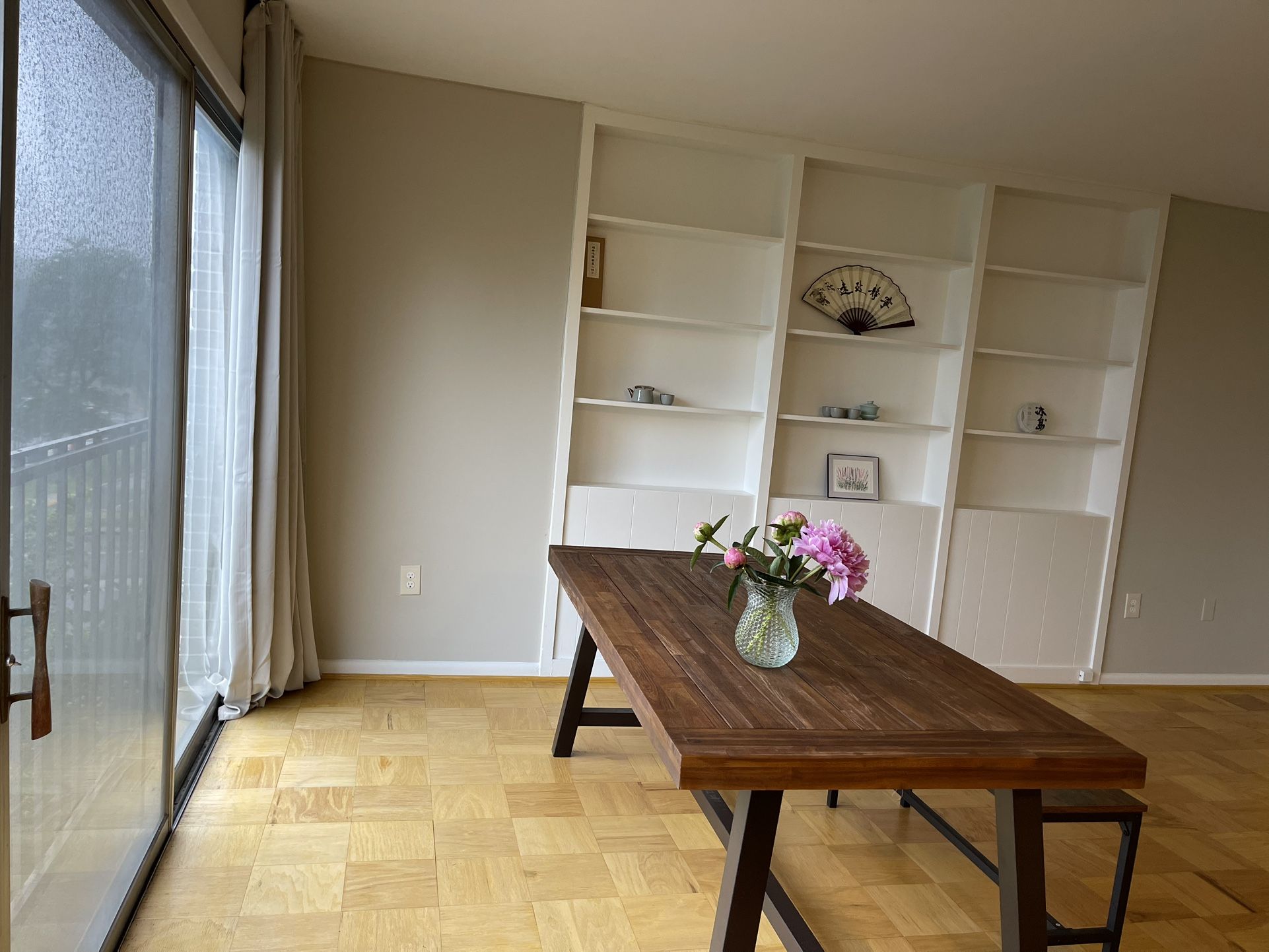 Wooden Dining Table With Bench