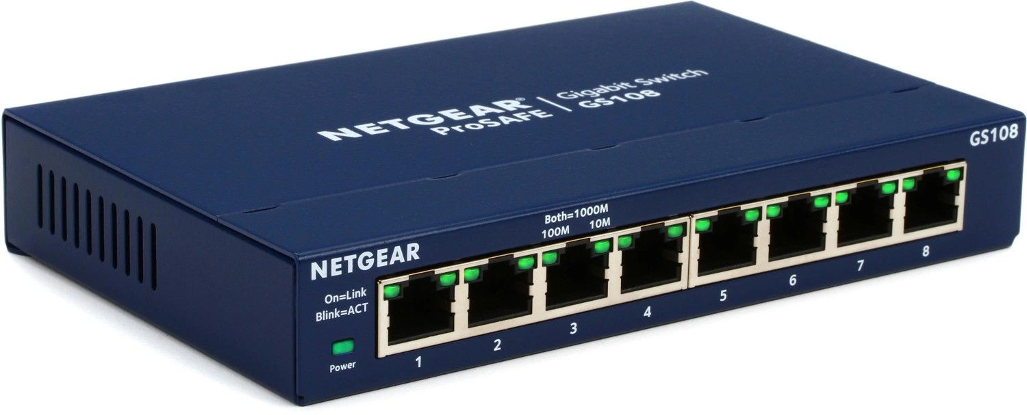 NetGear 8 Port Gigabit Ethernet Unmanaged Switch GS108v4