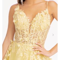 YELLOW PROM DRESS 