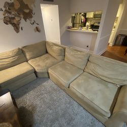 Pottery Barn 3 piece Sectional Couch 