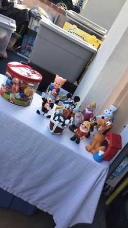 Vintage collectible rubber and plastic coin banks