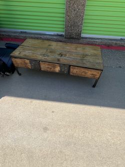 Farmhouse Industrial - Custom Made Vintage Crate furniture -Reclaimed Wood