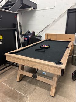 Pool Table w/ Cues (2), Balls and Triangle