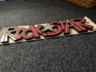 ROCK STAR Rhinestone Wall Sign – NEW/Never Used