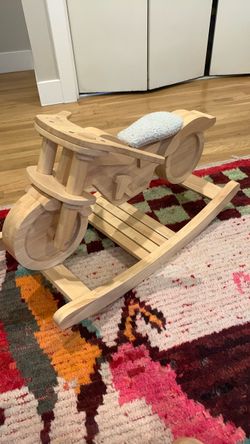 Kids rocking Motorcycle- all wood