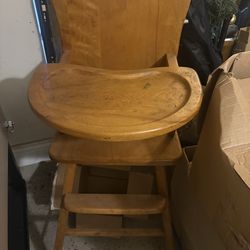 Wooden high chair