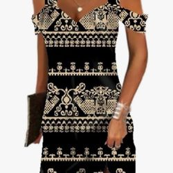 Summer Dresses A-Line Dress Mini Sundress. Size L