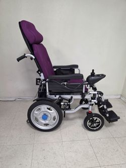 Folding power wheelchair with high back seat fully tested extremely clean