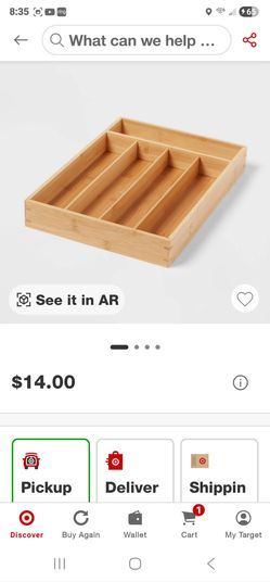 New KITCHEN BAMBOO ORGANIZERS FROM TARGET BOX OF 3 FOR $12 OR $6 EACH  NEW ON OSWELL ST NEAR VIRGINIA AVE