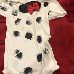 Dalmatian dog costume shirt and collar for Halloween