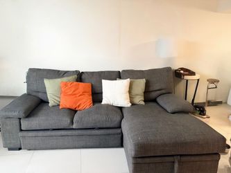 Console Sectional Sofa with Storage