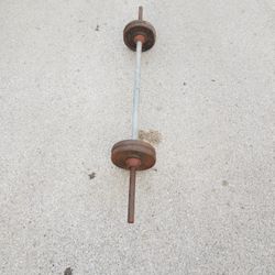 Bar And Weigths 40 Lbs