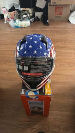Full Face Motorcycle Helmet American Flag (medium)