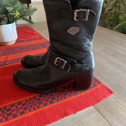 Harley Davidson Leather Boots Size 6