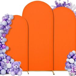 SUKAIKEQA 3-Piece Arch Cover Bundle – 7.2FT, 6.6FT & 6FT Stretch Spandex Backdrop Set – Wedding, Birthday & Photo Booth Arch Covers for Every Event