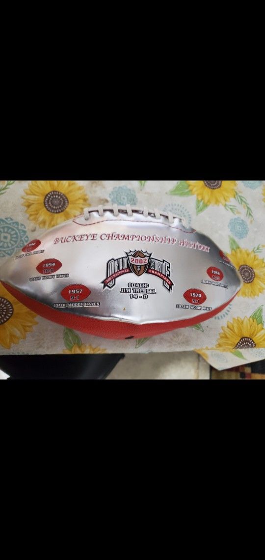 Collectors Ohio State 2002 Football NCAA National Championship FOOTBALL FULL SIZE signed #18 Andy Groom