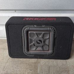 Kicker Solo-Baric L7T shallow-mount subwoofer in a thin profile enclosure
