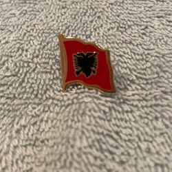 Small Albanian Flag Pin