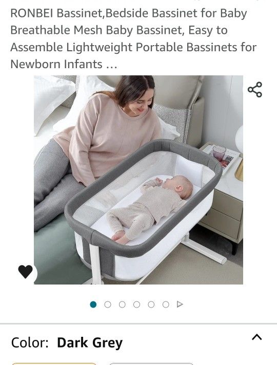 Bassinet,Bedside Bassinet for Baby Breathable Mesh Baby Bassinet, Easy to Assemble Lightweight Portable Bassinets for Newborn Infants Nursery furniture & Decor