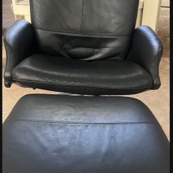 Swivel chair with matching ottoman    