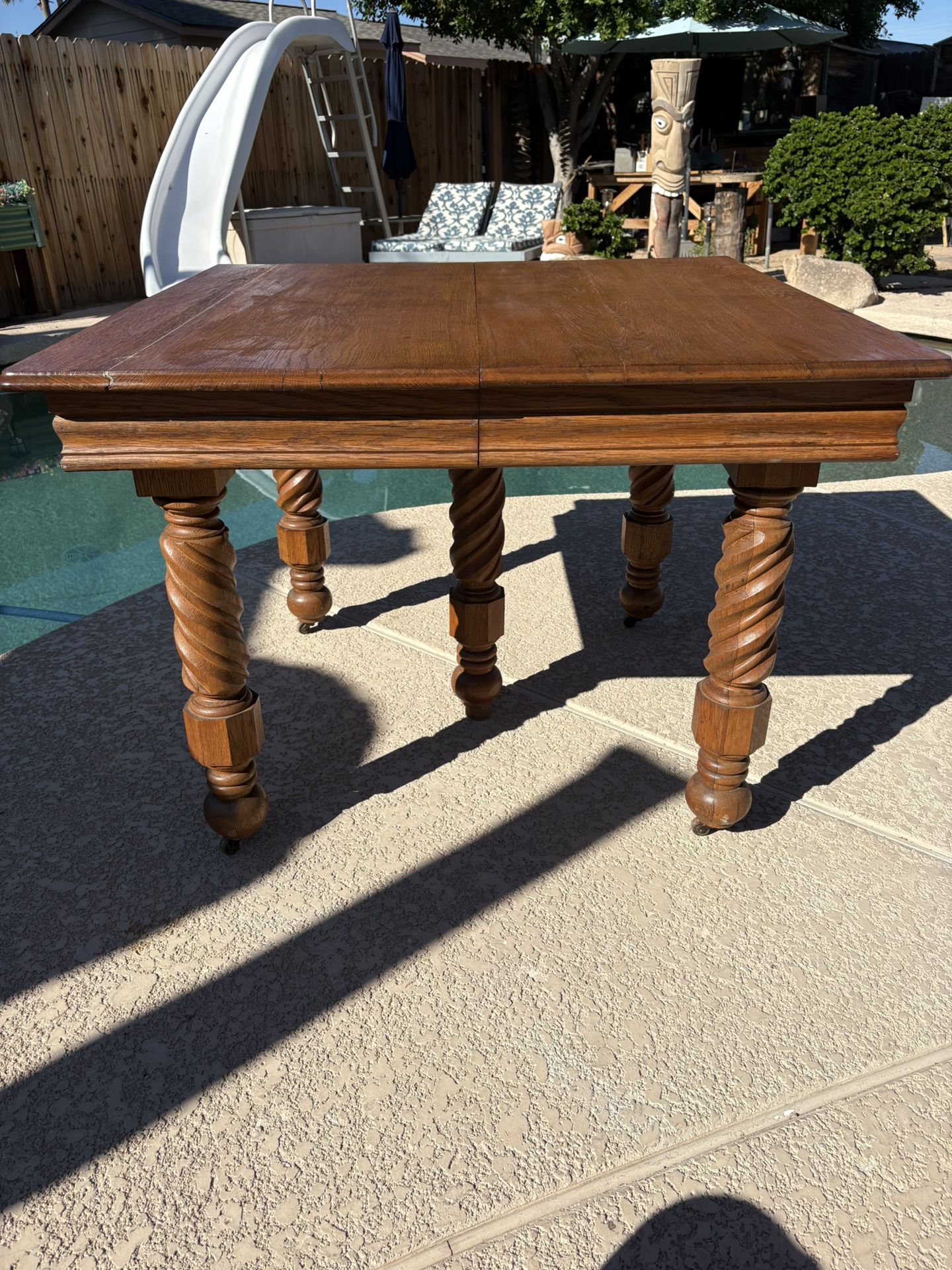 Ornate Oak Dining Table