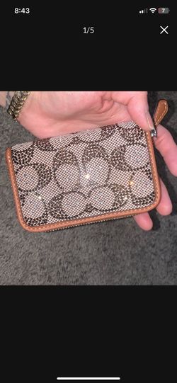 NEW authentic small COACH crystal jacquard wallet