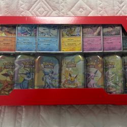 Pokemon Prismatic Evolution 8 Mini Tin Display Box