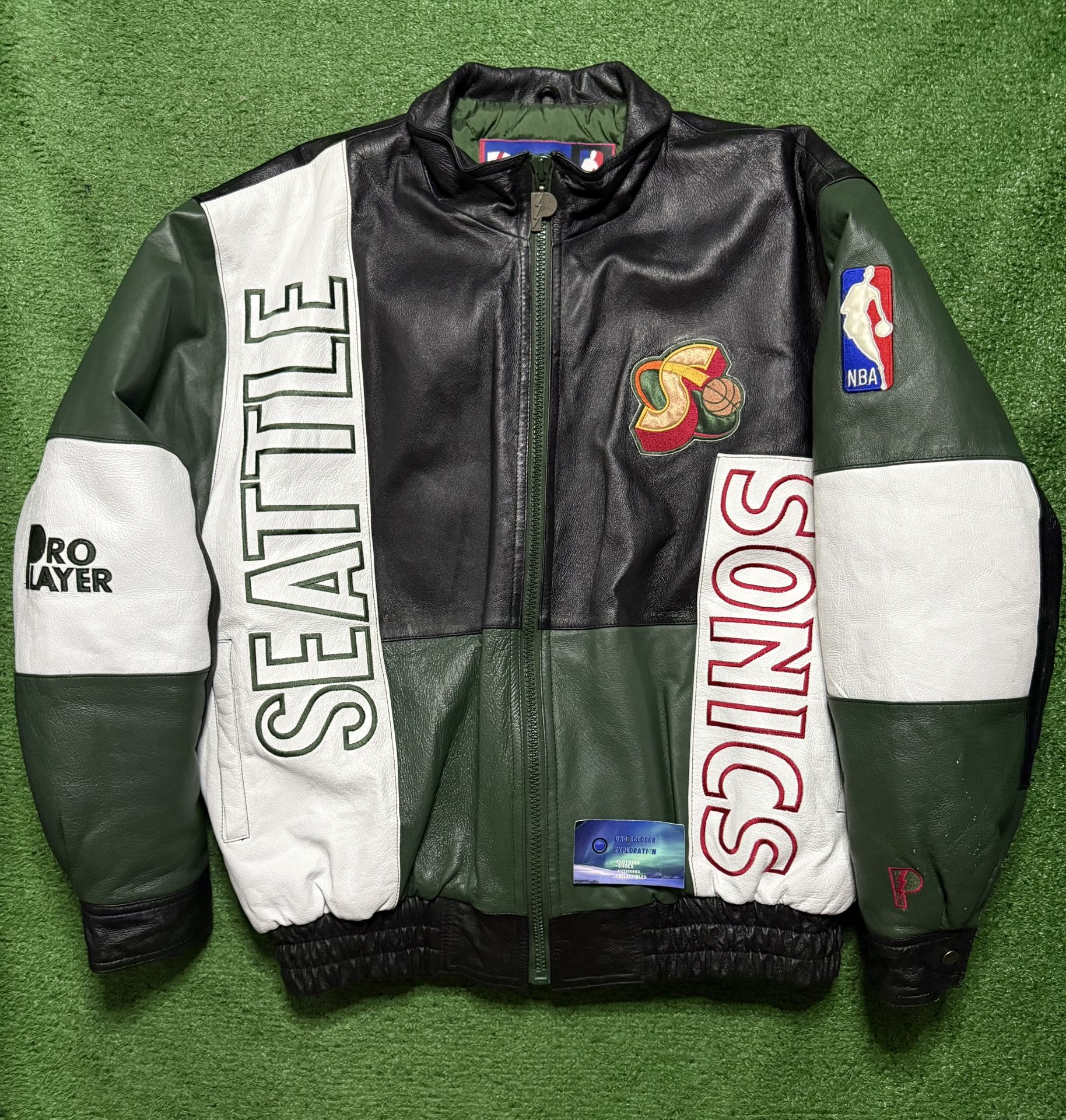 Vintage Seattle SuperSonics Leather Jacket X-Large