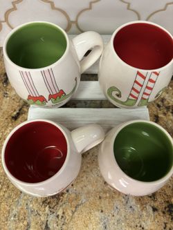 Rae Dunn Elf Feet Mugs