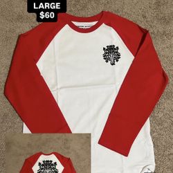 Red Chrome Heart Long Sleeve