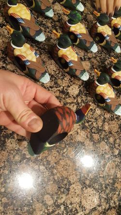 12 hand carved hand painted mallard napkin holders