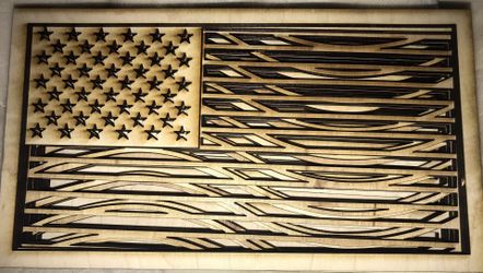 Laser cut flag