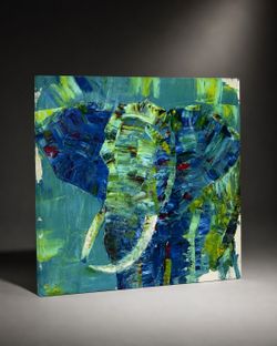 Abstract Elephant Oil Painting on Canvas