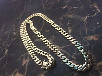 Selling 14k 8mm 22 inch Miami Cuban chain and 10k 18 inch rope chain