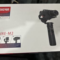 Zhiyun Crane M2 [Official] Handheld 3-Axis Gimbal Stabilizer for Mirrorless Camera, Gopro, Smartphone with Grip Tripod