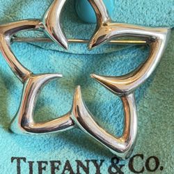 Vintage Tiffany &CO Star/ Floral Brooch 