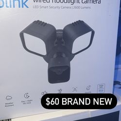 NEW Blink Outdoor Wired Floodlight Security Camera HD video 2-way audio - Black