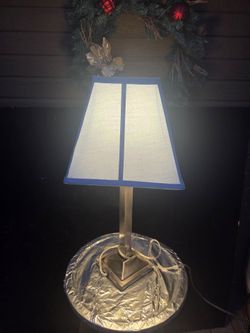 Table Lamp with Square Fabric Shade