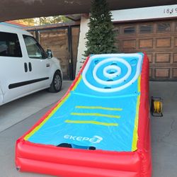 Inflatable Score Ball Game, Carnival Yard Games for Kids and Adults, Inflatable Giant Game Toys with 2 Sponge Ball, Family Arcade Games for Indoor and