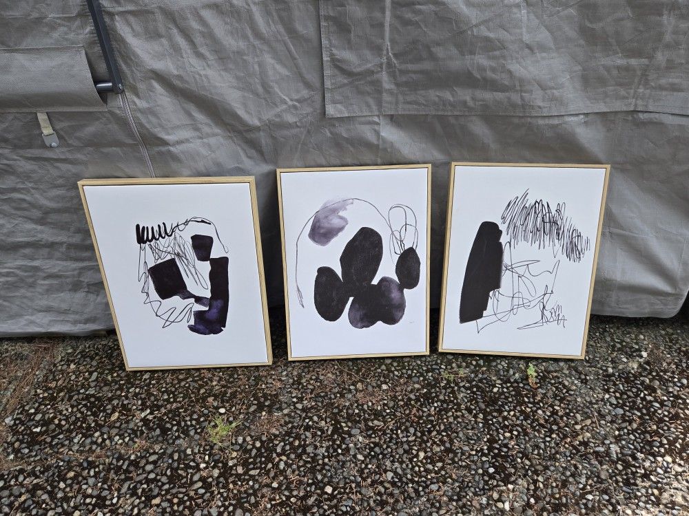 Set Of 3 Picture Canvas Wall Decor