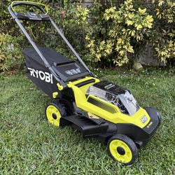 NEW IN AN OPEN BOX RYOBI 40 V HP Hi Performance Advanced Technology 20" INCH BRUSHLESS PUSH MOWER, MORE POWER THAN 150 cc GAS MOWER. VERY LIGHT AND QU