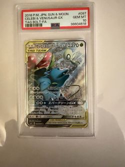 Pokemon PSA Gem Mt10 Celebi & Venusaur Gx