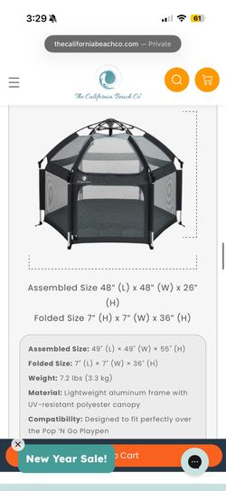 California Beach co Pop Up Play Pen