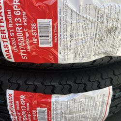 Mastercraft Special trailer tires ST175/80R13 $55 each 6Ply trailer tires 6 ply 175/80/13 traliers 175/80R/13 ST