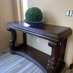 Wood Console Table