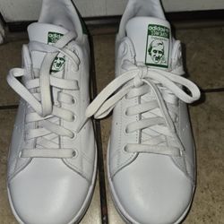 👟 Adidas Stan Smith White & Green Sneakers Sz 8