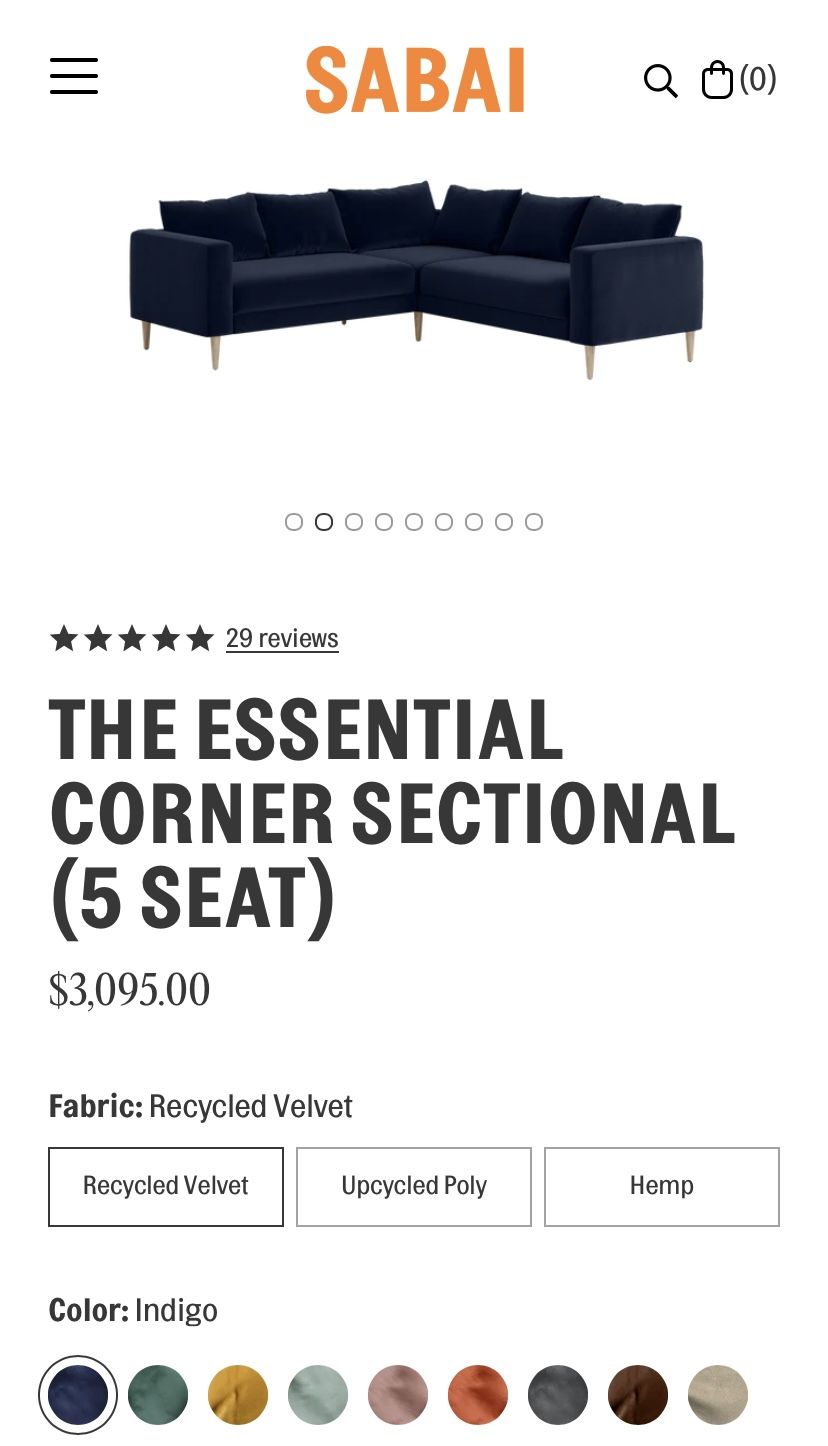 Sabai The Essential Corner Sectional (5 Seat)
